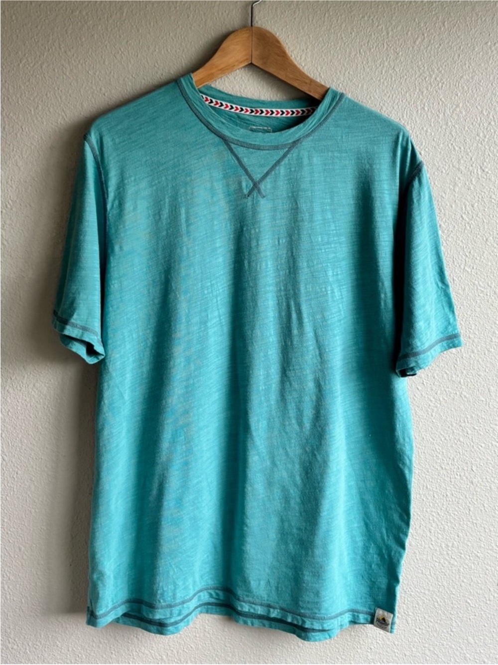 Men's Teal Short-Sleeve Crewneck Shirt